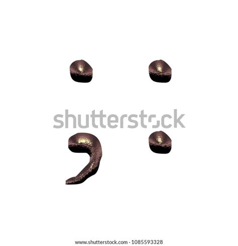 Chiseled Copper Rose Gold Metallic Semicolon Stock Illustration 1085593328 Shutterstock