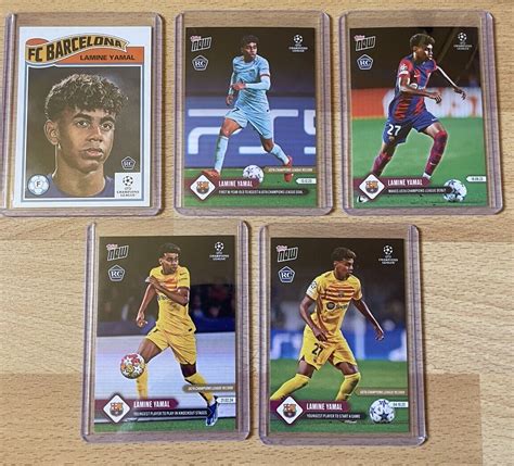 Topps Now 23 24 Lamine Yamal RC Barcelona 5 Different Cards Mint Inc