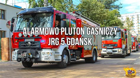 HIT ALARMOWO Wyjazd alarmowo plutonu gaśniczego z JRG 5 Gdańsk do