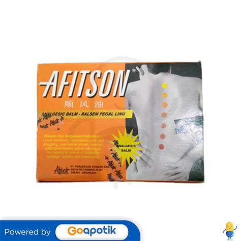 AFITSON ANALGESIC BALM 13 GRAM BOX 12 POT Kegunaan Efek Samping