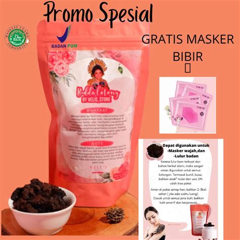 Jual LULUR BEDDA LOTONG ORIGINAL BY VELLS BEAUTY 450 GR KHAS BUGIS