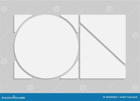 Template Collage Of Three Frames Images Photo Stock Illustration