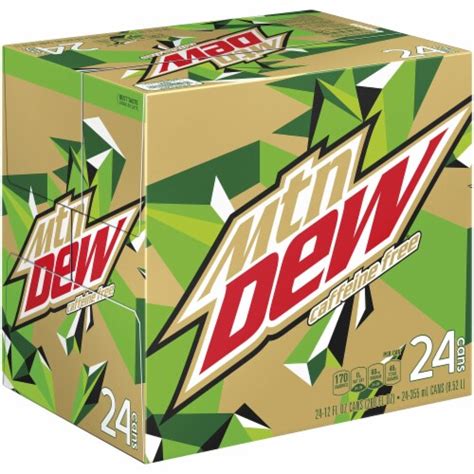 Mountain Dew Caffeine Free Soda, 24 cans / 12 fl oz - Kroger