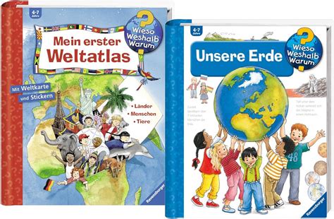 Ravensburger Kinder Sachb Cher Set Mein Erster Weltatlas Und Unsere