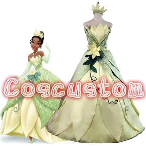 Costumes Reenactment Theater Tiana Princess Dress Costume Party Dress