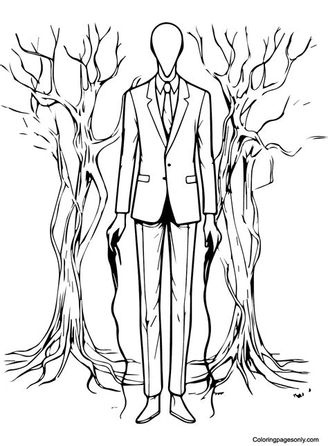 20 Slender Man Coloring Pages