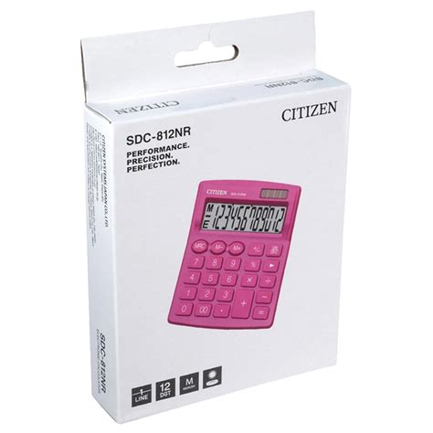 Калькулятор настольный Citizen SDC812NRPKE 12 разр розовый купить