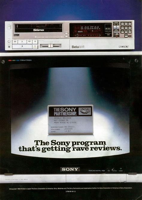 Betamax Sony Program | Sony, Sony electronics, Sony walkman