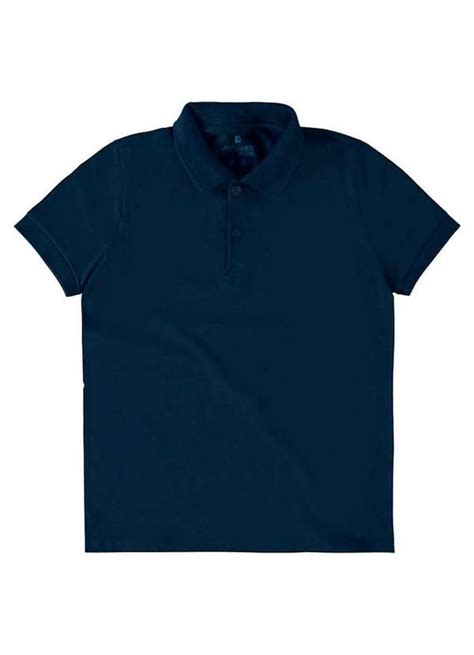 Camiseta Polo Infantil Menino Malwee Azul Marinho