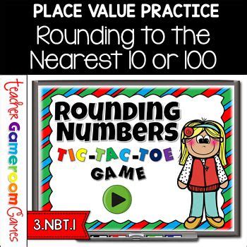 Rounding Numbers Tic Tac Toe Powerpoint Game