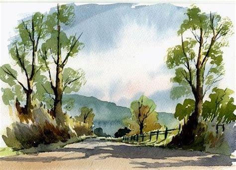 Loose Painting Watercolor Landscape Paintings Loose Watercolor