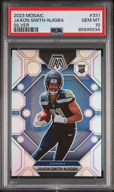 Panini Mosaic Silver Prizm Jaxon Smith Njigba Rc Rookie Psa