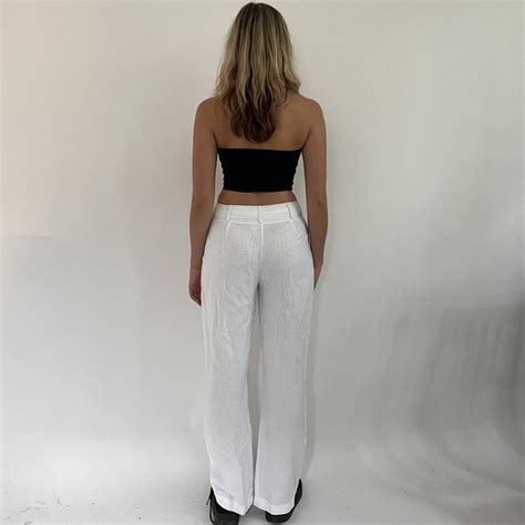 Perfect White Baggy Linen Trousers Nice Loose Fit Depop