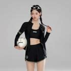 SANQI Set Long Sleeve Rashguard Top Swim Pants Bottom Bikini Top YesStyle