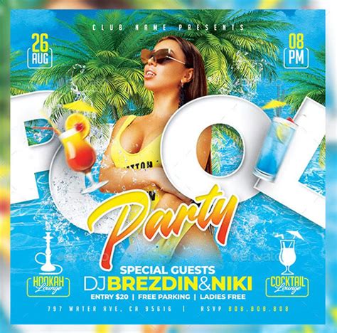 26 Pool Party Flyer Templates Free And Premium Templates