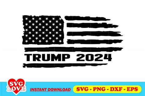 Trump 2024 Flag Svg Gravectory