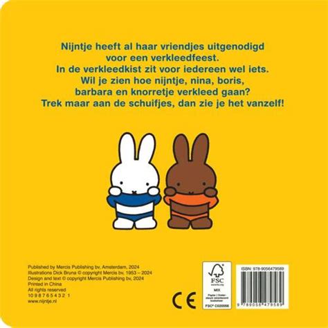 Nijntjes Verkleedfeest Dick Bruna Kartonboekje