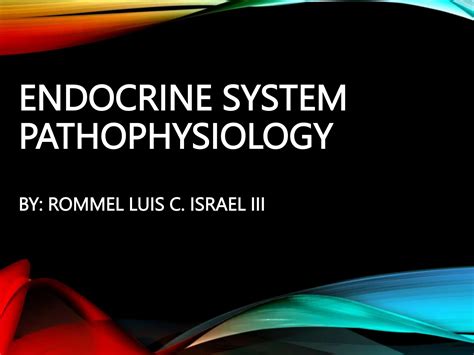 Endocrine System Review Of The Pathophysiology Ppt