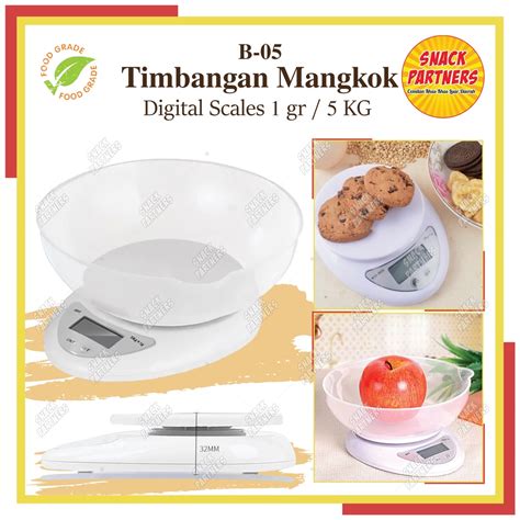 Jual Timbangan Mangkok Dapur Digital Kue B Elektrik Kg B Gr