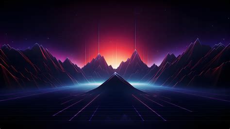 Premium AI Image | geometric neon wallpaper ai generated background