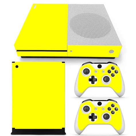 Yellow Full Cover Decals For Xbox One Slim Console 2 Controller