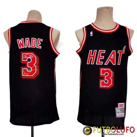 Editar Camisetas Miami Heat Wade Negro