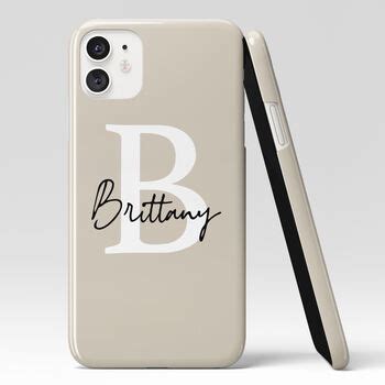 Personalised Nude Monogram Phone Case By NINETEEN