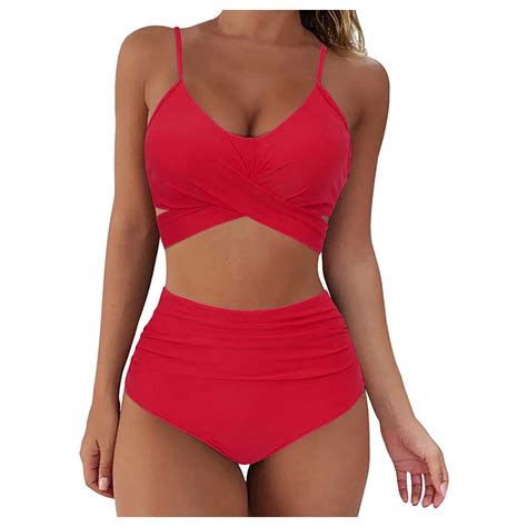 Conjunto De Bikini Con Cuello Halter Para Mujer Traje De Ba O De Dos