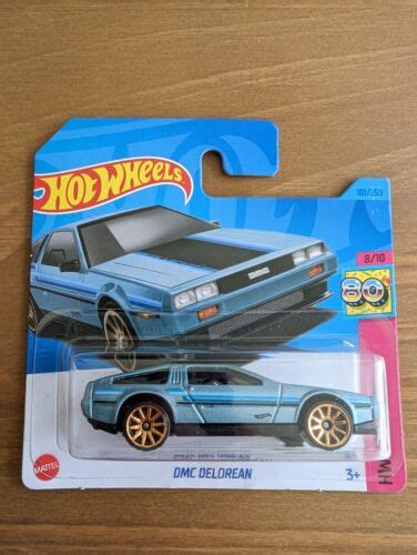 Hot Wheels Dmc Delorean Light Blue Short Card Ebay