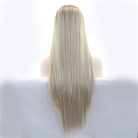 Long Straight Blonde Lace Front Wig Blonze Etsy