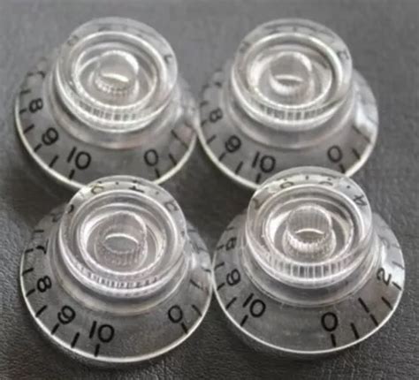 Knobs Perilla Para Guitarra Th Transparente 4 Piezas Meses sin interés