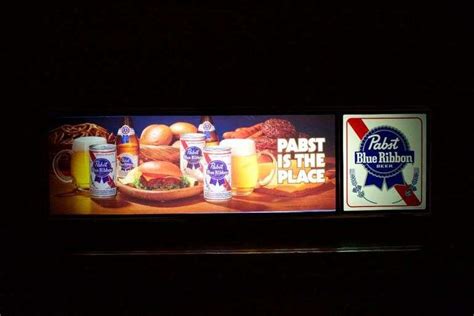 Vintage Pabst Blue Ribbon Light Up Advertising Beer Sign Matthew