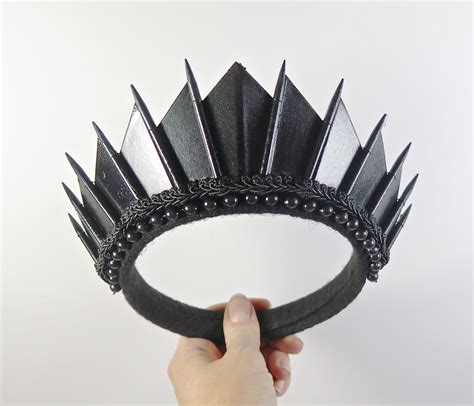 Black Blade Crown By Loschy Designs Made To Order Ready Etsy