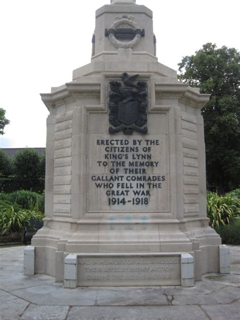 War Memorial In Tower Gardens King S Lynn Norfolk