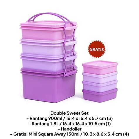 Jual Double Sweet Carry All Set Tupperware Rantang Tupperware Shopee Indonesia