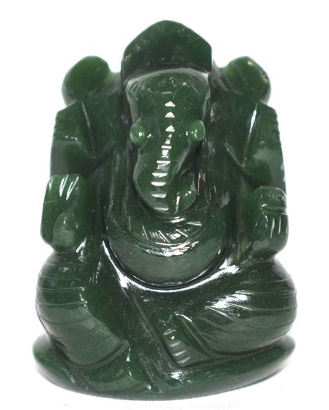 Ganesha Columbian Green Jade 115 Gms Rudraksh Guru