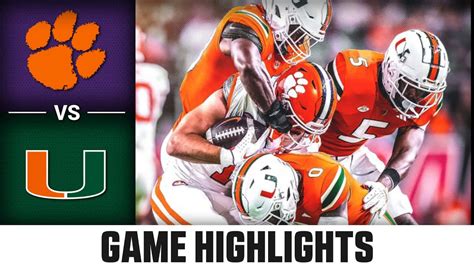 Clemson Vs Miami Game Highlights 2023 ACC Football YouTube