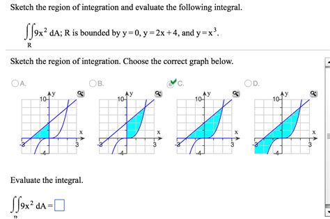 Solved Sketch The Region Of Integration And Evaluate The