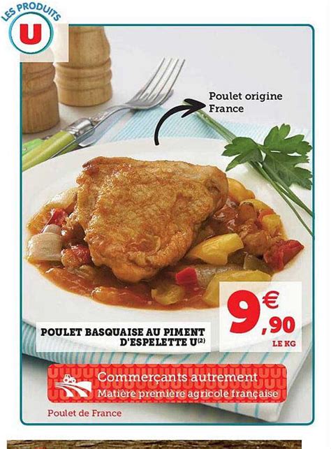 Promo Poulet Basquaise Au Piment Despelette U Chez Hyper U Icatalogue Fr