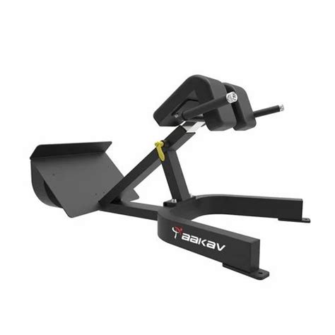 AAKAV Metallic Black Gym Equipment Back Extension Hyper Extension