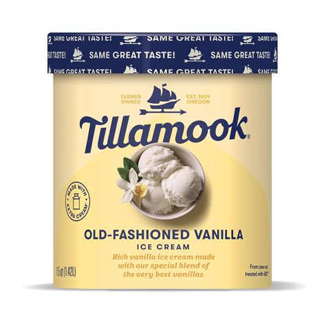 Tillamook Original Premium Old Fashioned Vanilla Ice Cream Qt