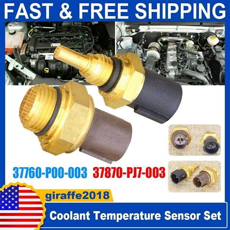 Set Of 2 X Cooling Fan Switch Coolant Temp Sensor For Honda Accord CR