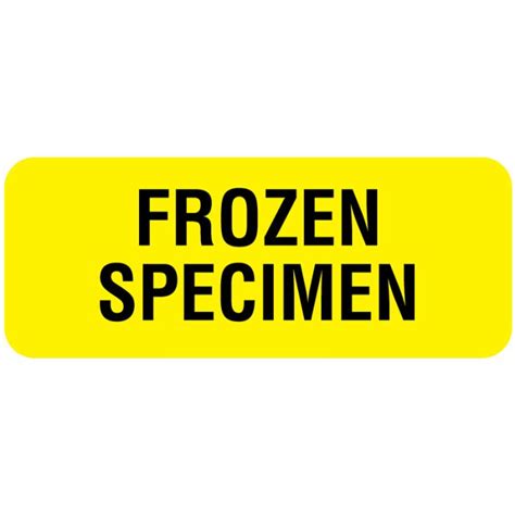 Frozen Specimen Label 2 14 X 78 United Ad Label