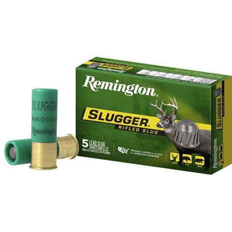 Remington Slugger 12 Ga 2 3 4 1oz Rifled Slug 5 Rounds 20300 At Glen S