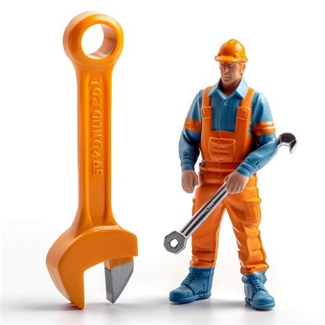 A Lego Man With A Hammer And A Hammer Premium Ai Generated Image