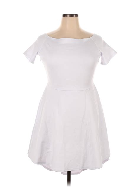 Sarin Mathews Solid White Casual Dress Size Xl 43 Off Thredup