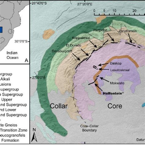 Generalized Geological Map Of The Vredefort Impact Structure A