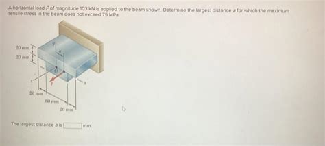 Solved A Horizontal Load P Of Magnitude Kn Is Applied To Chegg