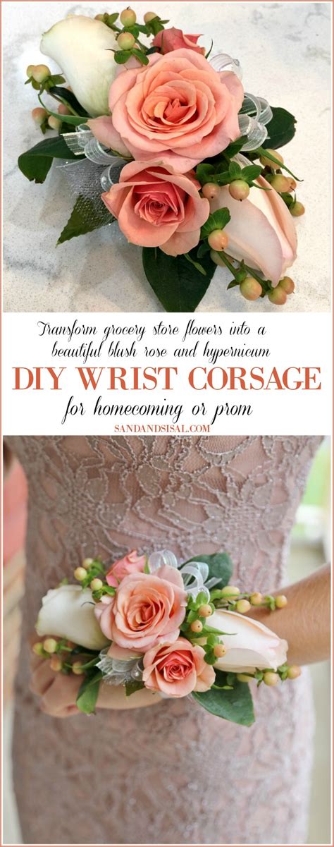 Diy Wrist Corsage For Homecoming Or Prom Sand And Sisal