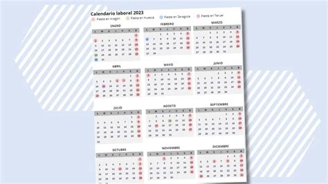 Calendario Laboral 2023 De Zaragoza Con Los Festivos De La Provincia